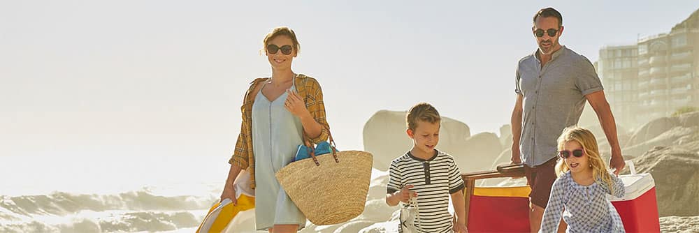 Family at the beach