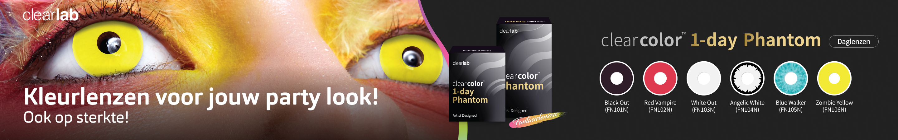 Ogen met kleurlenzen in