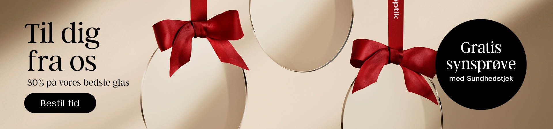 30% på alle glas + gratis synsprøve