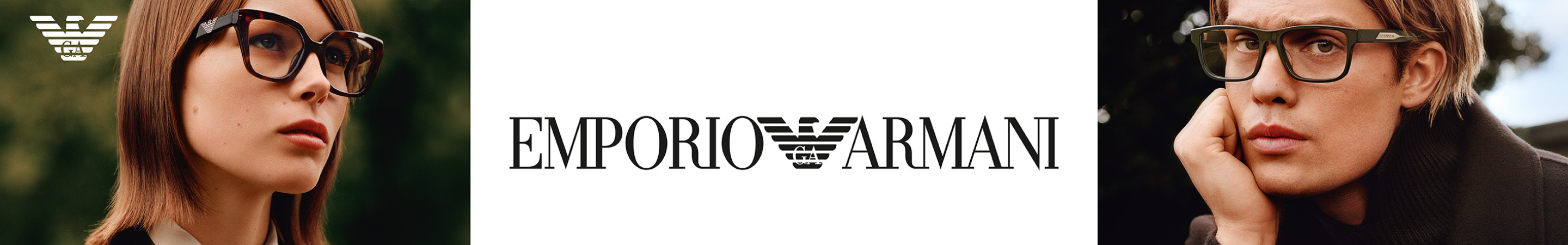 Merkenbeeld Emporio Armani man met Emporio Armani bril