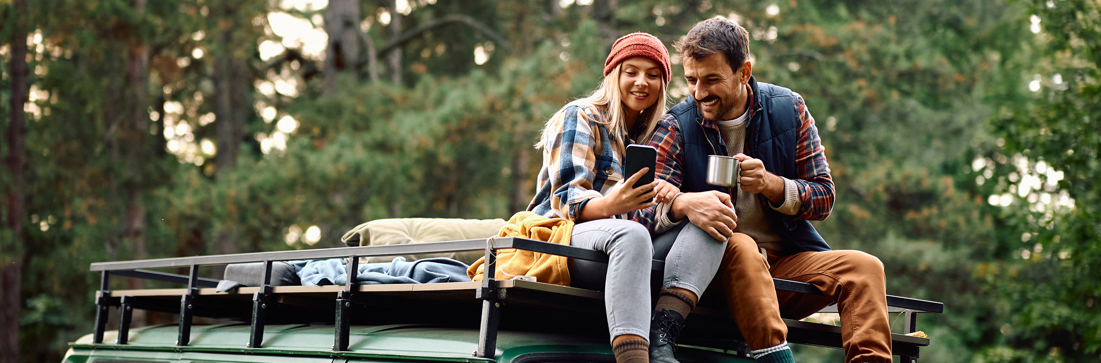 Man en vrouw op reis.