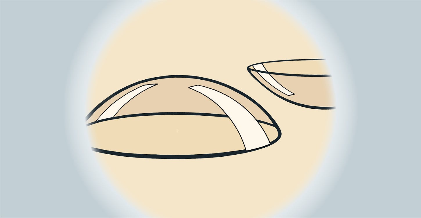 Illustration af øje med kontaktlinseikon, fokus på kontaktlinser i Danmark